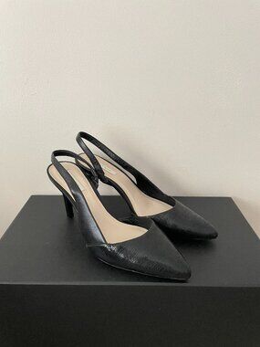 COLE HAAN Leather Sling Back High Heels